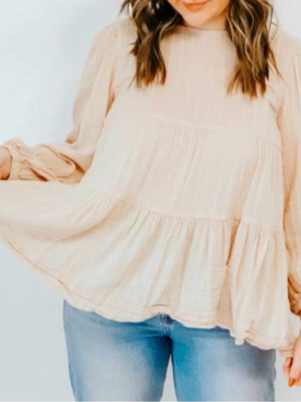 American eagle flowy open back babydoll blouse